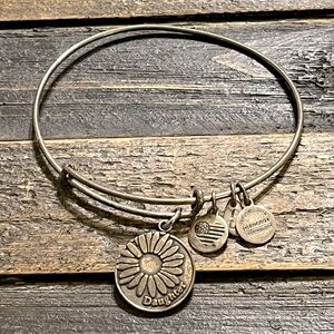 Alex and Ani Silvertone “Daughter” Bracelet